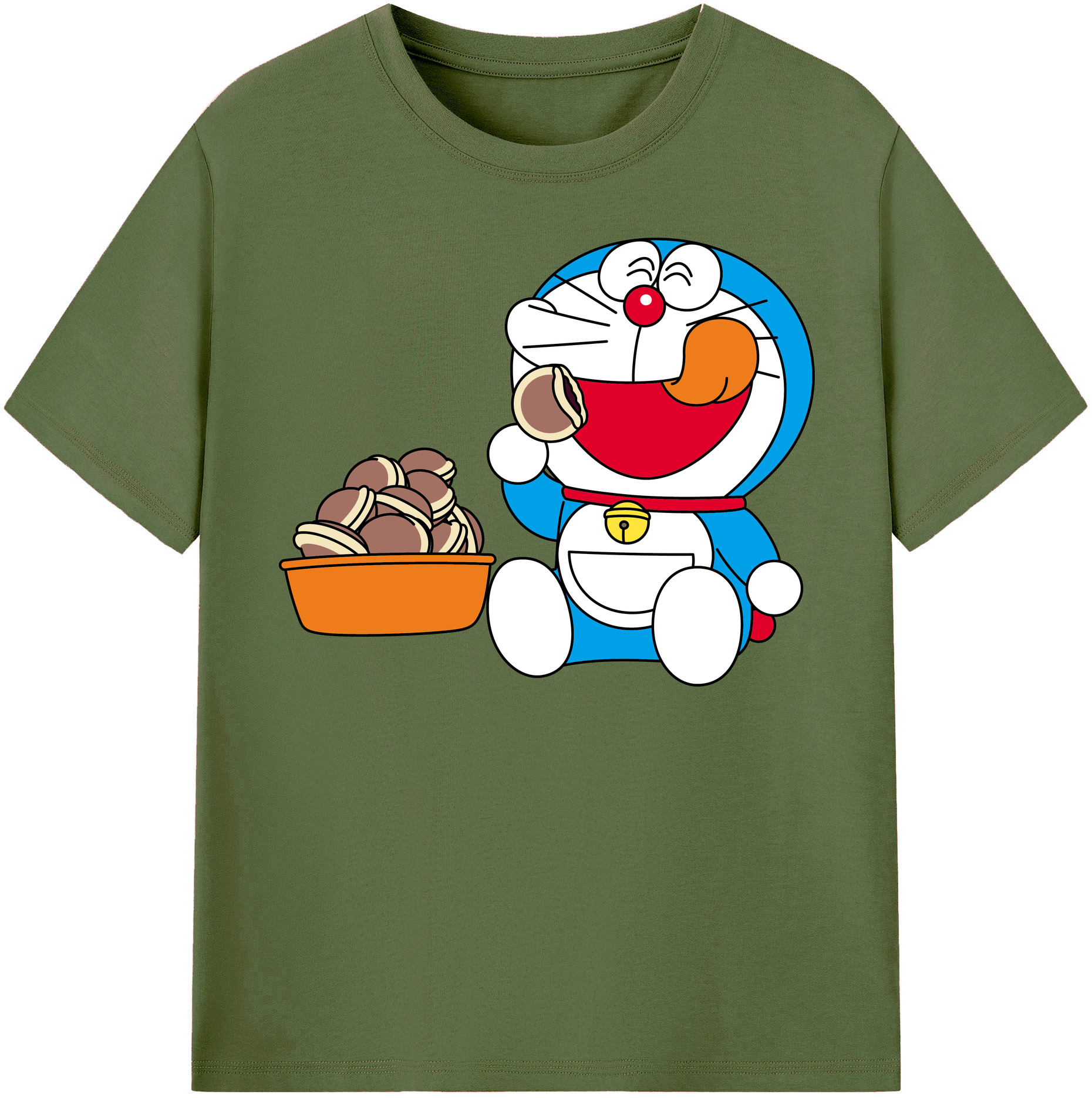 （画像用） ドラえもん Doraemon 綿100％半袖Tシャツ（フロントプリント）